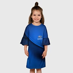 Платье клеш для девочки Subaru sport, цвет: 3D-принт — фото 2