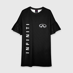 Платье клеш для девочки Infinity карбон, цвет: 3D-принт