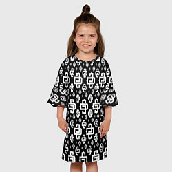 Платье клеш для девочки Black Pattern Dope Camo Dope Street Market, цвет: 3D-принт — фото 2