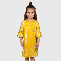 Платье клеш для девочки Реал мадрид, цвет: 3D-принт — фото 2