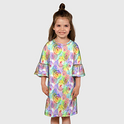 Платье клеш для девочки Просветление Сознания, цвет: 3D-принт — фото 2