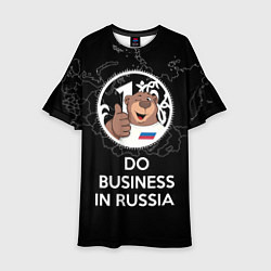Платье клеш для девочки Do business in Russia, цвет: 3D-принт
