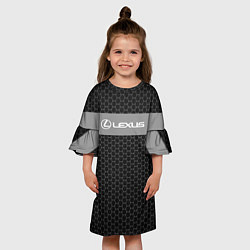 Платье клеш для девочки Lexus соты, цвет: 3D-принт — фото 2
