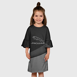 Платье клеш для девочки JAGUR оттенки серого, цвет: 3D-принт — фото 2