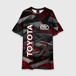 Платье клеш для девочки Toyota тойота abstraction, цвет: 3D-принт