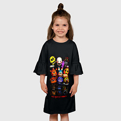 Платье клеш для девочки Five Nights at Freddys - FNAF персонажи, цвет: 3D-принт — фото 2