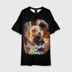 Платье клеш для девочки Five Nights at Freddys: Security Breach - Ванни, цвет: 3D-принт