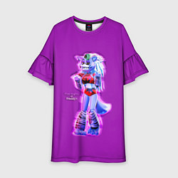 Платье клеш для девочки Five Nights at Freddys: Security Breach Волчица Ро, цвет: 3D-принт