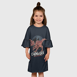 Платье клеш для девочки Carnivora Хищник, цвет: 3D-принт — фото 2