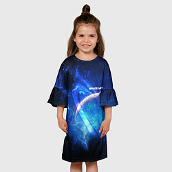 Платье клеш для девочки Space art 2022, цвет: 3D-принт — фото 2