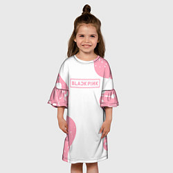 Платье клеш для девочки Black pink, цвет: 3D-принт — фото 2