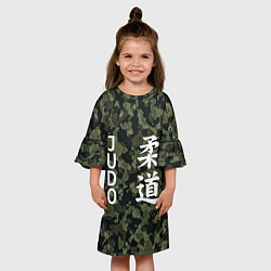 Платье клеш для девочки JUDO МИЛИТАРИ, цвет: 3D-принт — фото 2