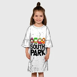 Платье клеш для девочки Южный парк мультфильм - персонажи South Park, цвет: 3D-принт — фото 2