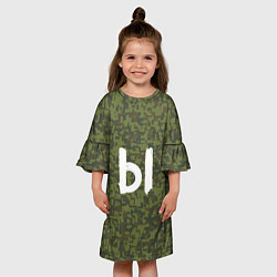 Платье клеш для девочки Буква Ы, цвет: 3D-принт — фото 2