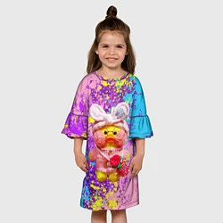 Платье клеш для девочки ИГРУШКА УТЯ ЛАЛАФАНФАН БРЫЗГИ, цвет: 3D-принт — фото 2
