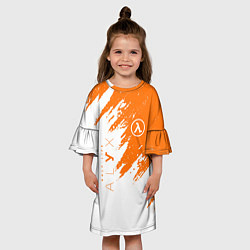 Платье клеш для девочки Half-life texture, цвет: 3D-принт — фото 2