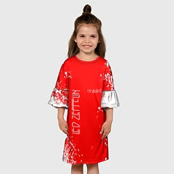 Платье клеш для девочки ЛЕД ЗЕППЕЛИН LED ZEPPELIN, цвет: 3D-принт — фото 2