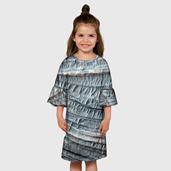 Платье клеш для девочки Текстура скалы Mountain Stone, цвет: 3D-принт — фото 2