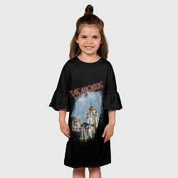 Платье клеш для девочки Город Хабаровск, цвет: 3D-принт — фото 2
