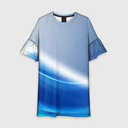 Платье клеш для девочки Цифровая волна, цвет: 3D-принт