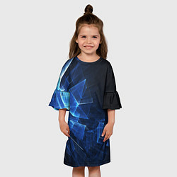 Платье клеш для девочки Трехмерные кубы, цвет: 3D-принт — фото 2