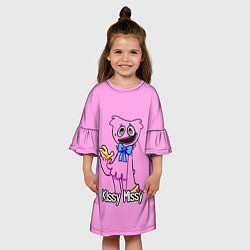 Платье клеш для девочки POPPY PLAYTIME - КИССИ МИССИ МАШЕТ РУКОЙ, цвет: 3D-принт — фото 2
