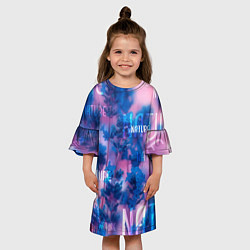 Платье клеш для девочки Nature - надписи, цвет: 3D-принт — фото 2