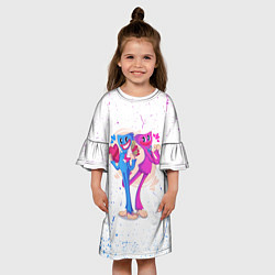Платье клеш для девочки Влюбленные Хагги Вагги и Кисси Мисси, цвет: 3D-принт — фото 2