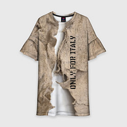 Платье клеш для девочки Только для Италии Мешковина Рваньё Only for Italy, цвет: 3D-принт
