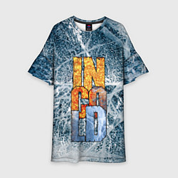 Детское платье IN COLD logo with ice
