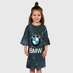 Платье клеш для девочки БМВ - BMW Абстракция, цвет: 3D-принт — фото 2