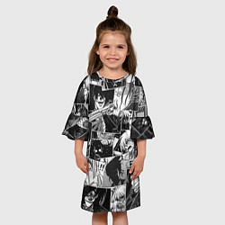 Платье клеш для девочки Хэллсинг паттерн Hellsing, цвет: 3D-принт — фото 2