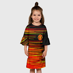 Платье клеш для девочки Манчестер юнайтед manchester united ФКМЮ, цвет: 3D-принт — фото 2