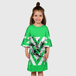Платье клеш для девочки Geometry and blots, цвет: 3D-принт — фото 2