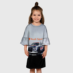 Платье клеш для девочки Ауди Спорт Гоночная команда Audi sport Racing team, цвет: 3D-принт — фото 2
