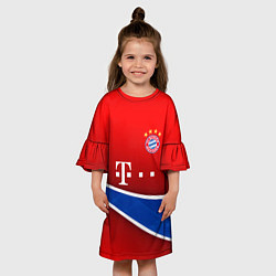 Платье клеш для девочки Bayern munchen sport, цвет: 3D-принт — фото 2