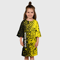 Платье клеш для девочки Боруссия краска, цвет: 3D-принт — фото 2