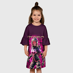 Платье клеш для девочки Fortnite Corrupted Voyager Video game, цвет: 3D-принт — фото 2