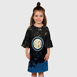Платье клеш для девочки Inter logo, цвет: 3D-принт — фото 2