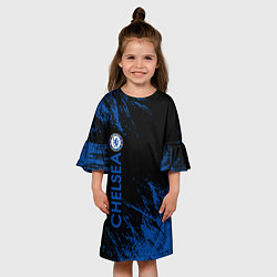 Платье клеш для девочки Chelsea текстура, цвет: 3D-принт — фото 2