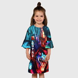 Платье клеш для девочки Dota 2 SLARK, цвет: 3D-принт — фото 2