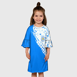 Платье клеш для девочки Leicester city Лестер Сити, цвет: 3D-принт — фото 2