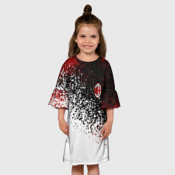 Платье клеш для девочки Ac milan краска, цвет: 3D-принт — фото 2