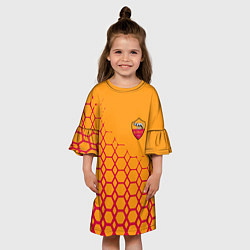 Платье клеш для девочки Рома соты, цвет: 3D-принт — фото 2