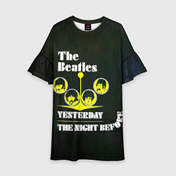Платье клеш для девочки The Beatles YESTERDAY THE NIGHT BEFORE, цвет: 3D-принт