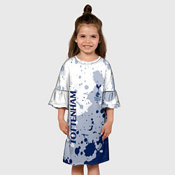 Платье клеш для девочки Tottenham hotspur Брызги красок, цвет: 3D-принт — фото 2