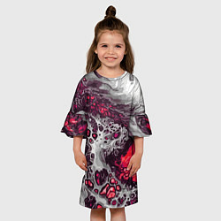 Платье клеш для девочки Ожег, цвет: 3D-принт — фото 2