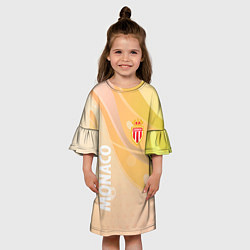Платье клеш для девочки Monaco желтый абстрактный фон, цвет: 3D-принт — фото 2