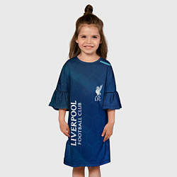 Платье клеш для девочки Liverpool Соты Абстракция, цвет: 3D-принт — фото 2