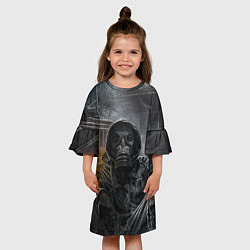 Платье клеш для девочки STALKER На Привале В Припяти, цвет: 3D-принт — фото 2